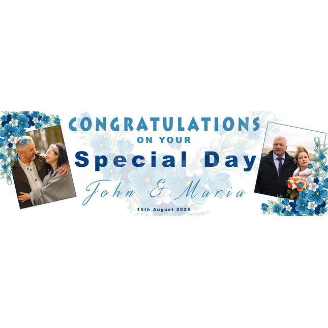 Congratulations To You On Your Special Day Personalised Banner