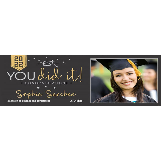 Congratulations You Did It Personalised Graduation Banner