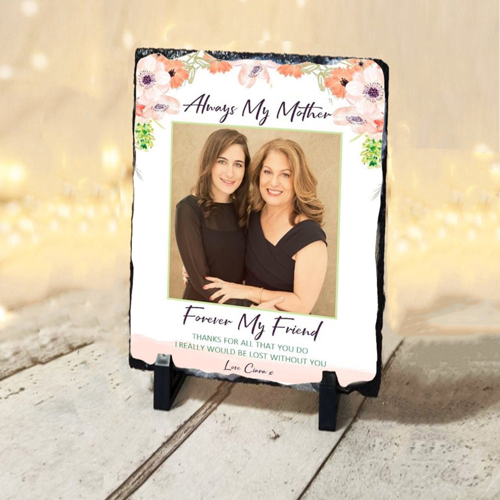 Always My Mother Portrait Photo Slate Gift For Mum
