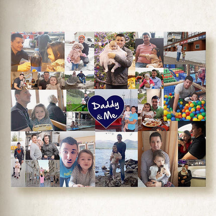 Daddy And Me Precious Memories Collage on Canvas