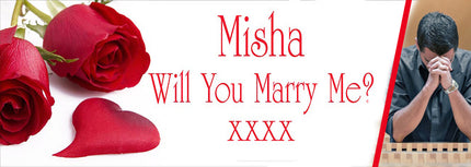 Will You Marry Me Proposal Personalised Photo Banner