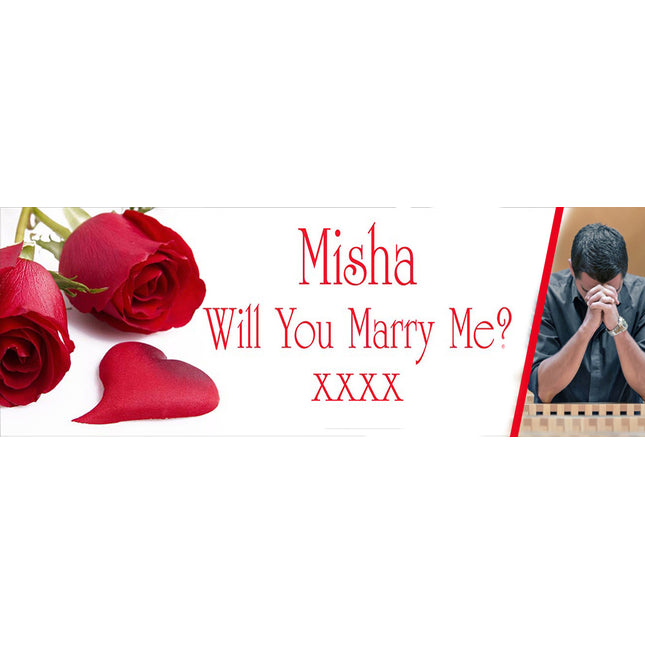 Will You Marry Me Proposal Personalised Photo Banner
