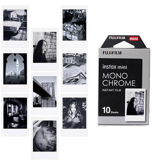 Fujifilm Instax Mini Instant Mono Chrome Photo Film | 10 Shots