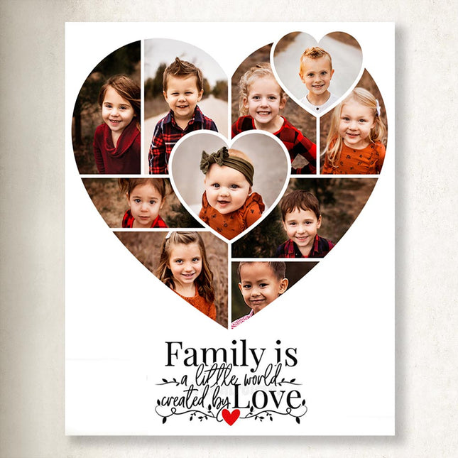 Family World Created By Love On Canvas
