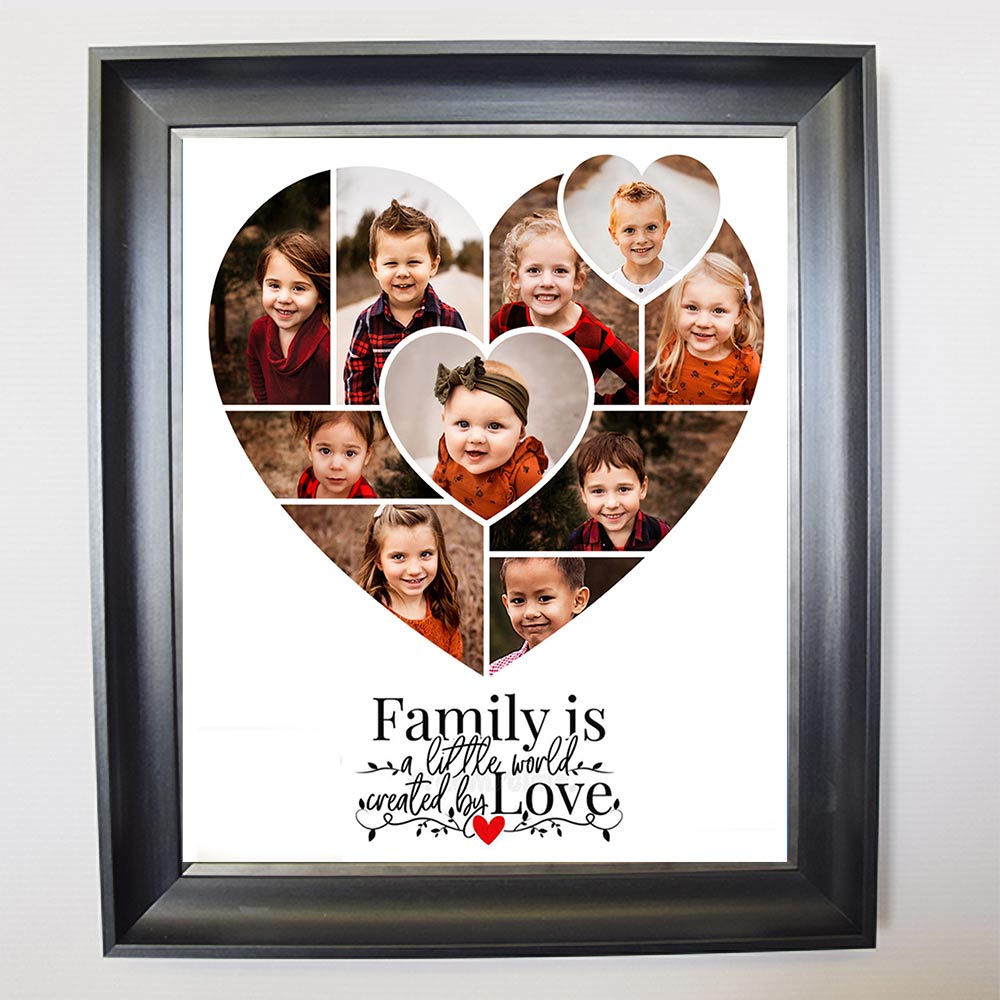 Family World Created By Love Framed Photo Collage