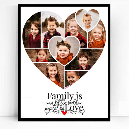 Family World Created By Love Framed Photo Collage