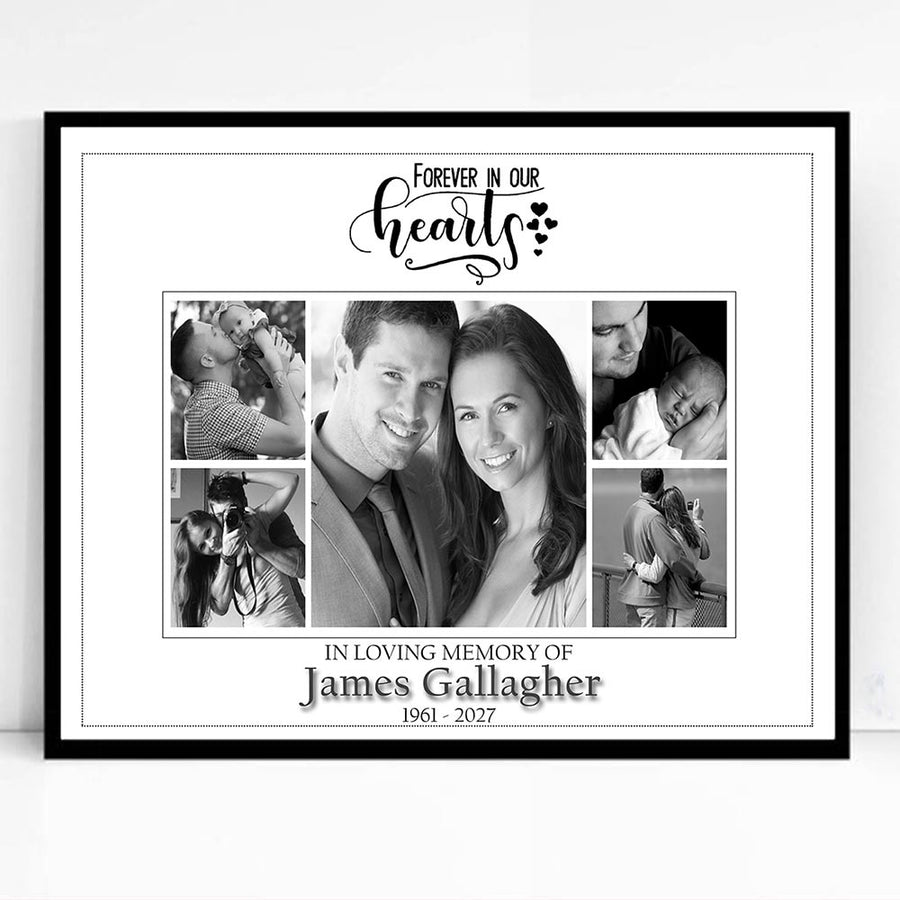 Forever In Our Heart Memorial Framed Photo Collage