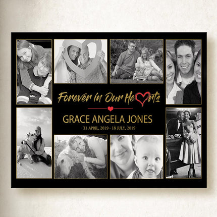 Forever In Our Memories Memorial Photo Canvas