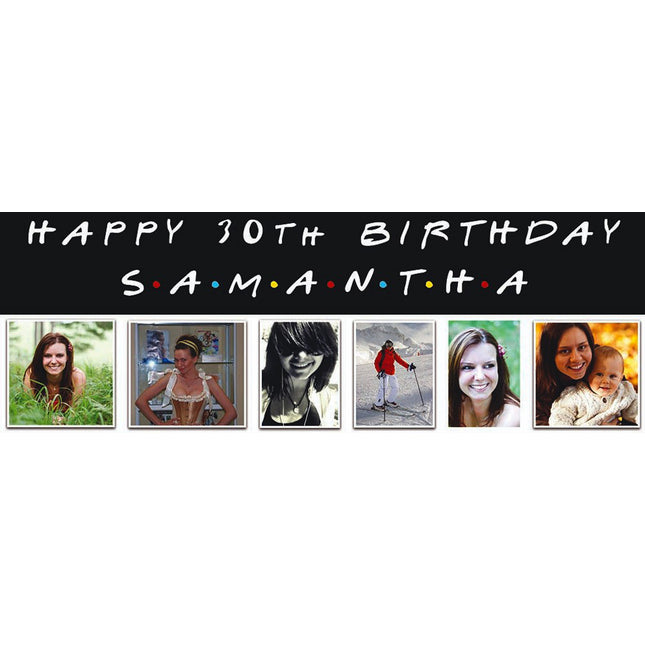 Friends Birthday Party Personalised Photo Banner