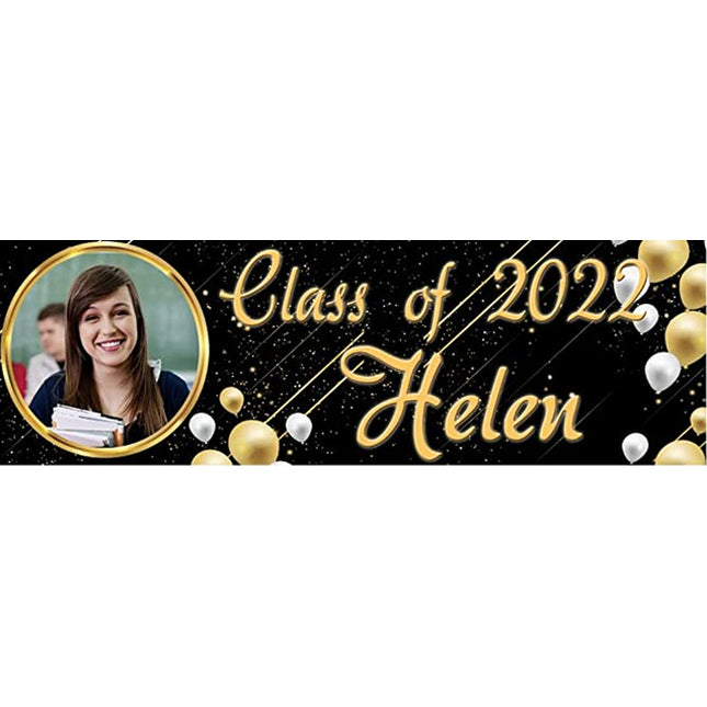 Golden Class Of Personalised Graduation Banner