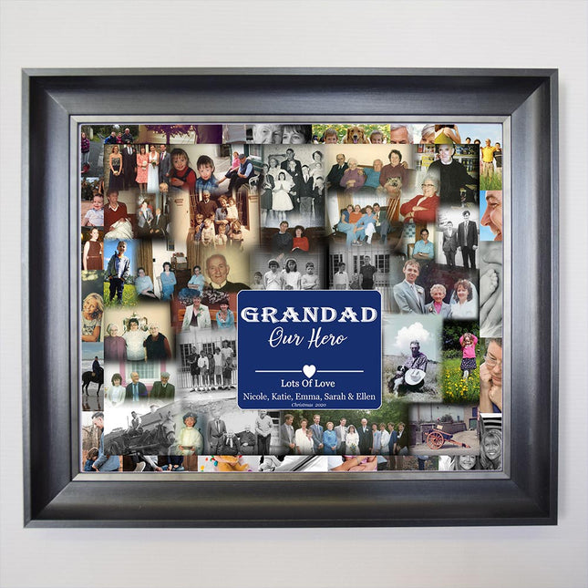 Grandad Our Hero Framed Photo Collage