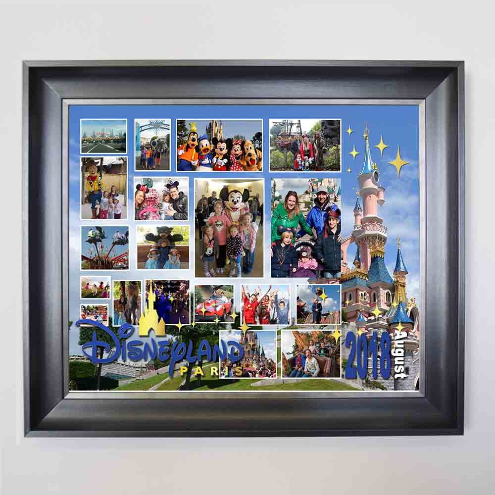 Steel Blue Magical Location Framed Photo Collage