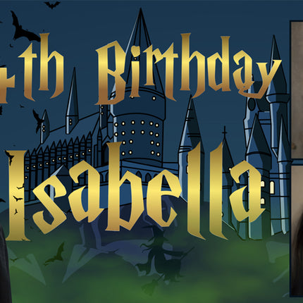 Harry Potter Birthday Party Personalised Photo Banner
