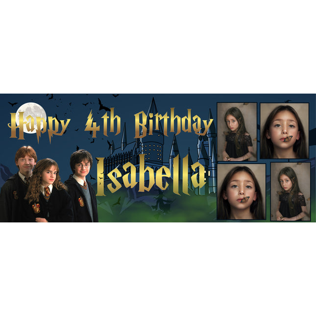 Harry Potter Birthday Party Personalised Photo Banner