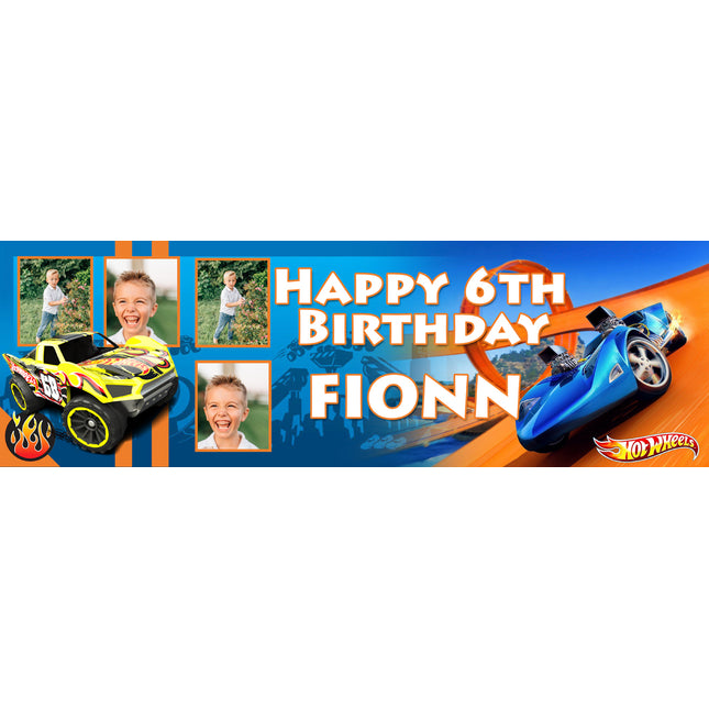 Hot Wheels Personalised Photo Banner