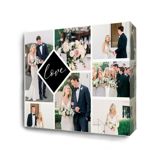 Just Love Wedding Collage On Canvas