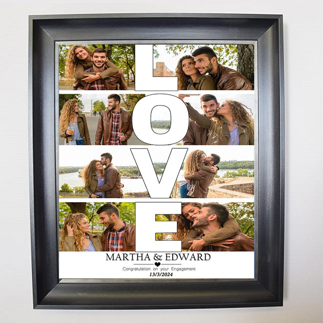 LOVE Is The Story Framed Photo Collage