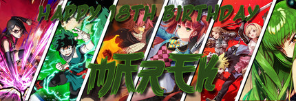 Manga Birthday Personalised Photo Banner
