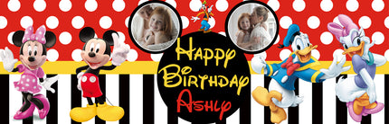 Its A Mickey Mouse Party Personalised Photo Banner