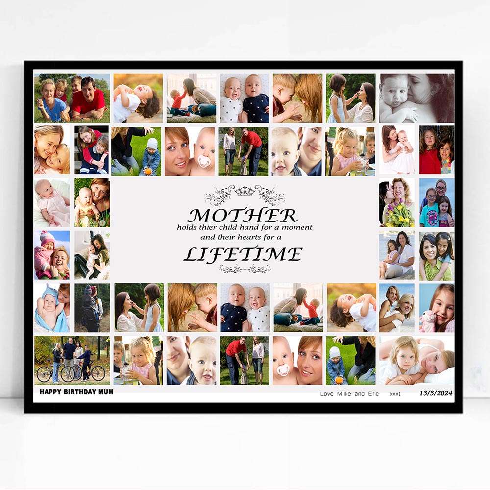 Mother Of A Lifetime, Our Memories Framed Birthday Collage