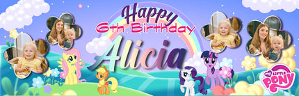 My Little Pony Birthday Personalised Photo Banner