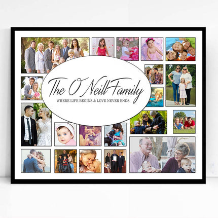 Our Family Love Framed Photo Collage