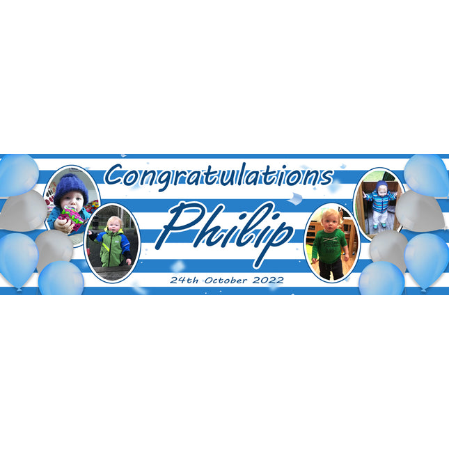 Congratulations Personalised Photo Banner