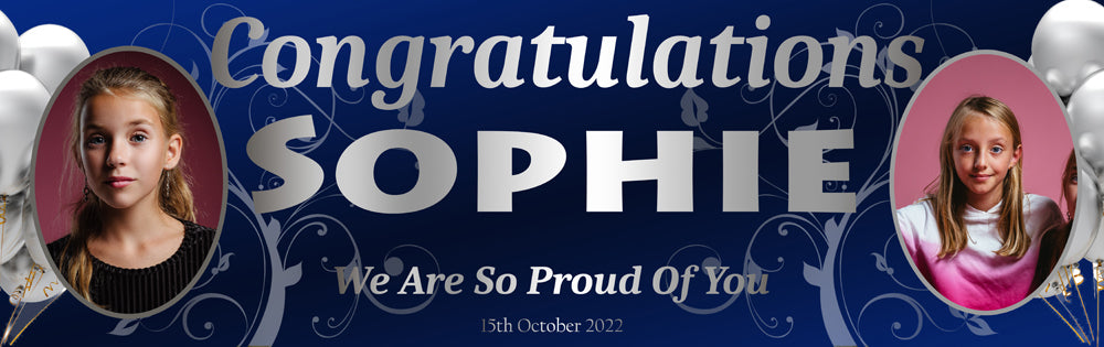 Congratulations We Proud Of You Personalised Photo Banner