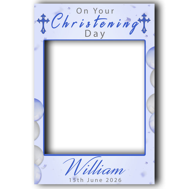Custom Christening Day Personalised Selfie Frame