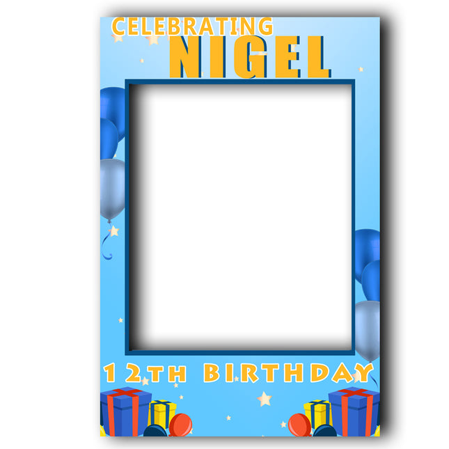 Its A Blue Birthday Personalised Birthday Selfie Frame