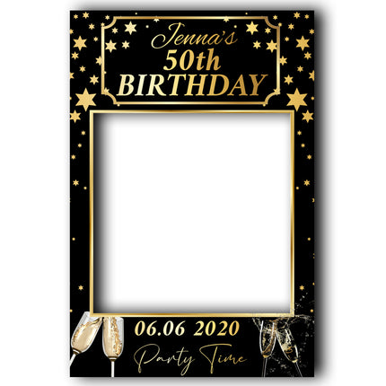 Sparkle & Shine Gold Personalised Birthday Selfie Frame
