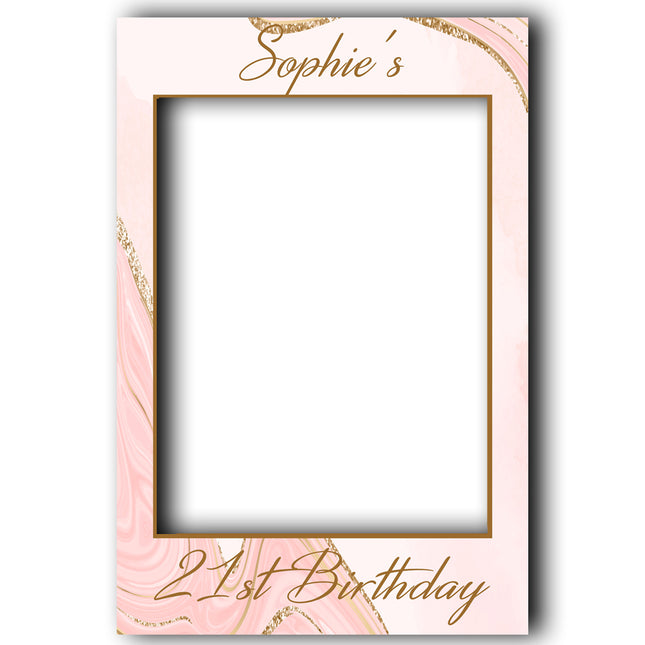 Rose Gold & Sparkle Personalised Birthday Selfie Frame
