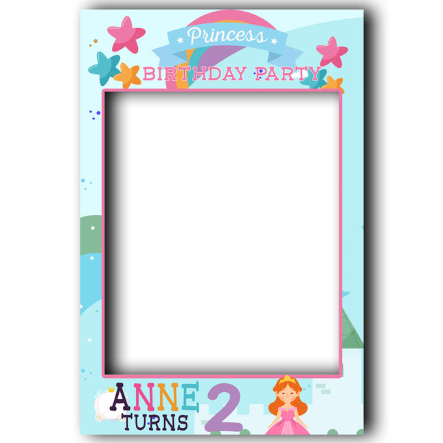 Little Princess Party Personalised Childrens Birthday Selfie Frame