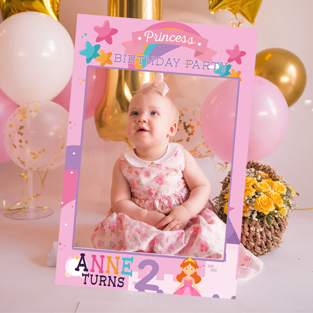 Its A Pink Princess Party Personalised Childrens Birthday Selfie Frame