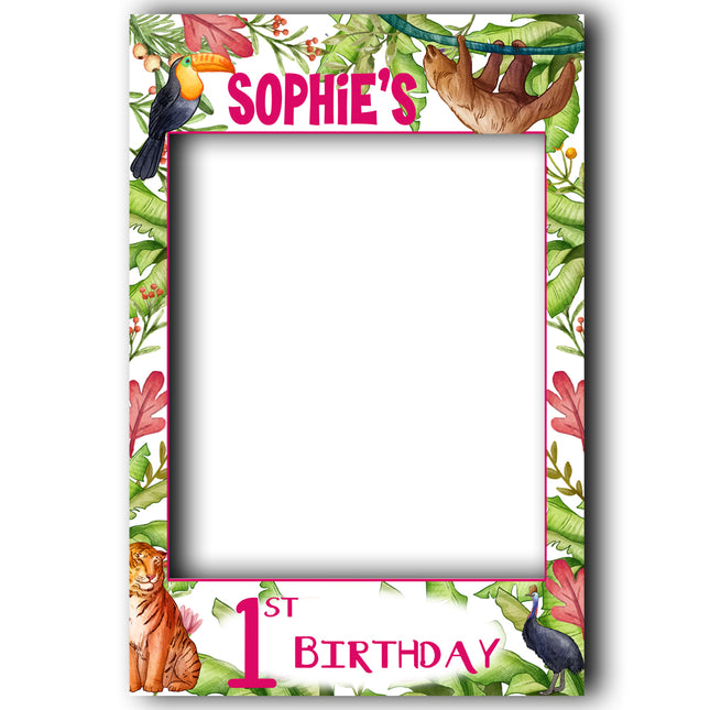 In The Jungle Party Personalised Childrens Birthday Selfie Frame