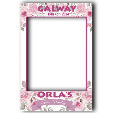 Its A Pink Hen Party Personalised Selfie Frame