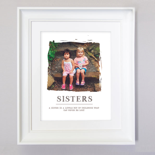 White Smoke Sister Little Childhood That You Never Loose Wall Art