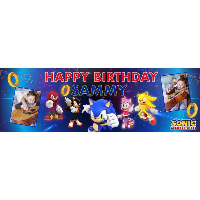 Sonic The Hedgehog Personalised Photo Banner