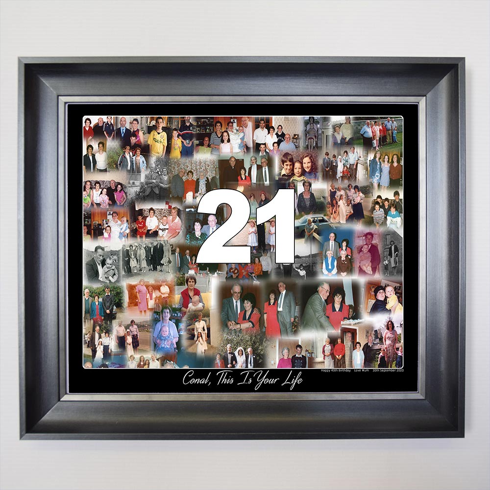 This IS Your Life Birthday Blended Memories Framed Collage