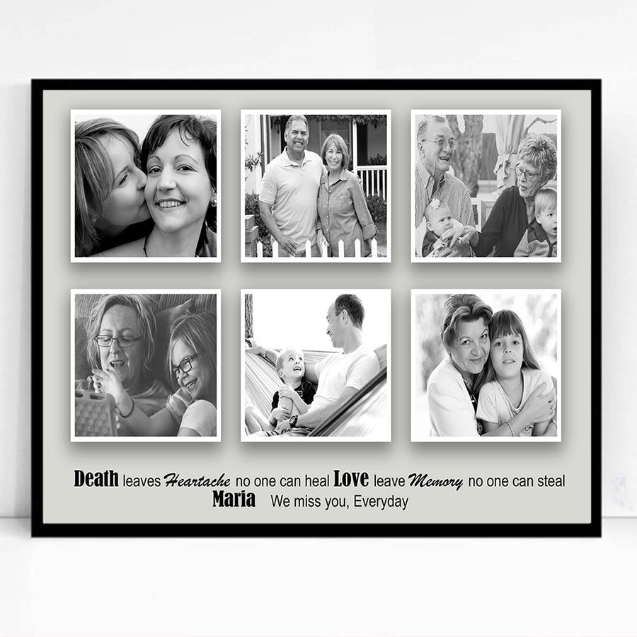 We Misss You Memorial Framed Photo Collage