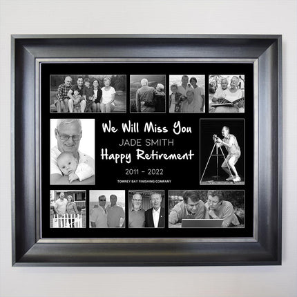 Your Retirement Story Framed Photo Collage