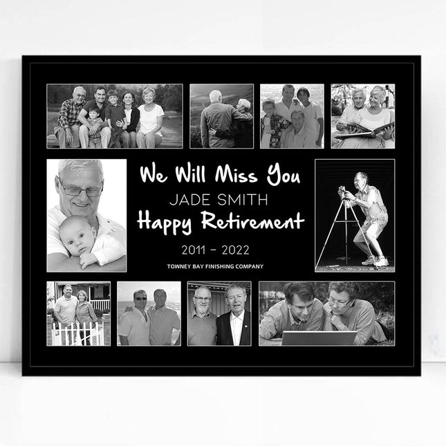 Your Retirement Story Framed Photo Collage