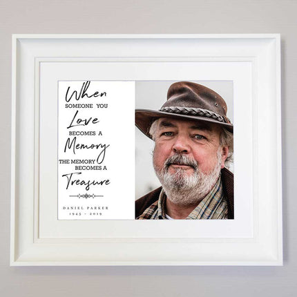 Your Memory Is Our Treasure Framed Memorial