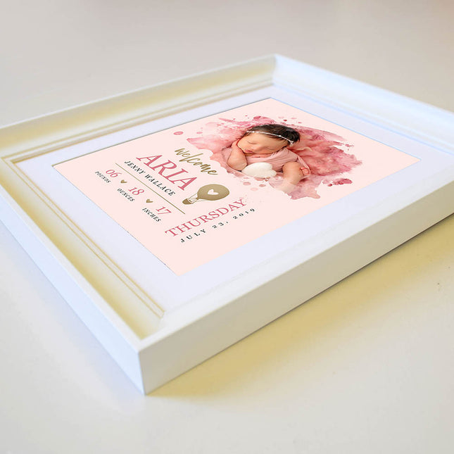 Christening Day Word Cloud Sentiment Gift Frame