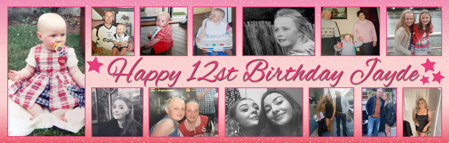 Memory Lane Personalised Birthday Photo Banner