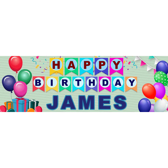 Just Birthday Personalised Banner