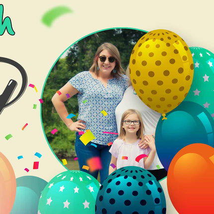 Swirl Birthday Personalised Photo Banner