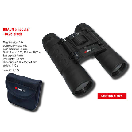 Braun Ultra-Compact 10 x 25 Binoculars