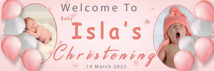 Christening Party Personalised Banner
