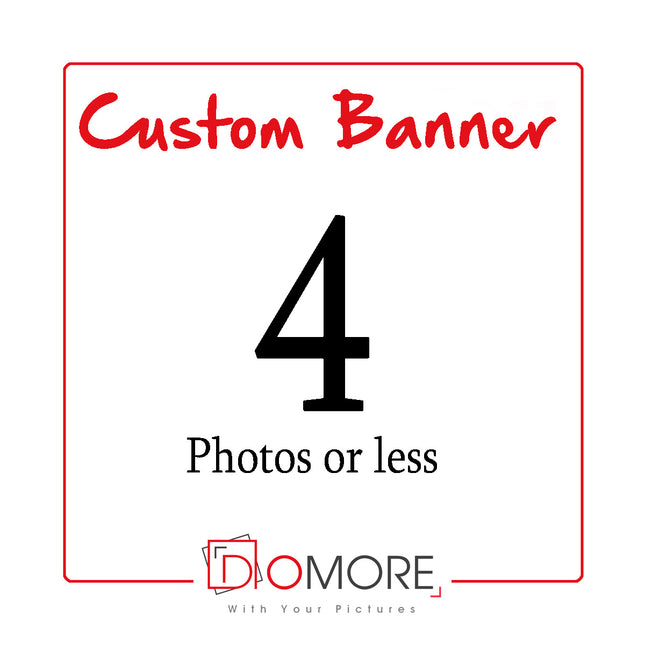 Custom Personalised Banner With 4 Photos